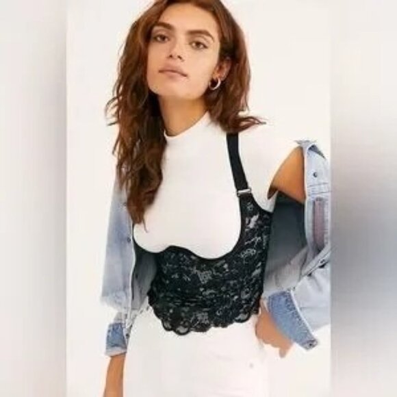 We Are HAH x Free People Women's Bust a Move Bustier True Blue Size M NWT - Picture 7 of 7